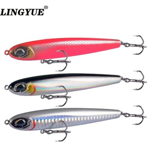 LINGYUE 110MM 16G Sinking Pencil Fishing Lure Lipless Minnow Freshwater Creek Wobbler Artificial Hard Plastic Trout Bait Tackle