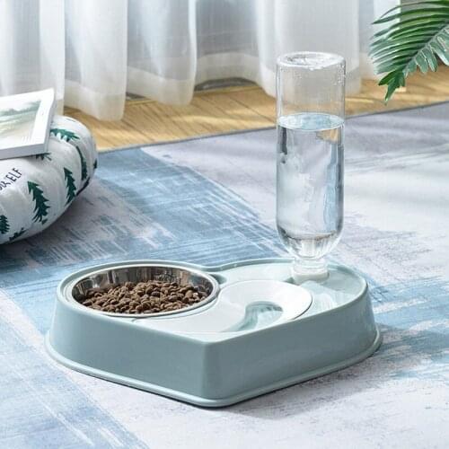 Dog Bowl Water Bottle Automatic Water Feeder Stainless Steel Feeding Bowl Pet Supplies