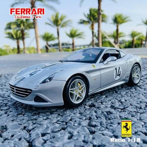 Bburago 1:18 Ferrari California T 70th #14 #6 Anniversary Edition simulation alloy car model crafts decoration collection toy