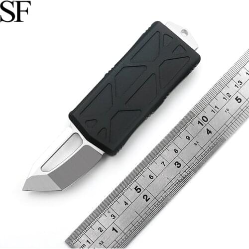 SF New 5.6 "Flying Fish OTF Outdoor Tactical Automatic Knife High-End Quality Aluminum CNC D2 Steel Send Titanium Alloy Pendant