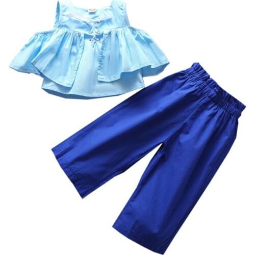 New 2pcs Toddler Kids Baby Girl Clothes Set Long Sleeve Solid T-Shirt Top +Long Pants Set Child Clothes 1