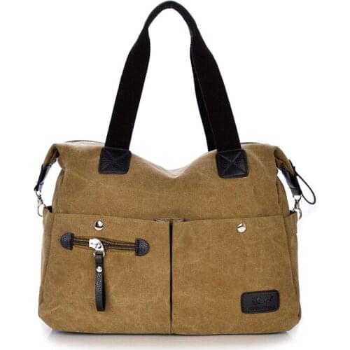 The Korean version of leisure simple literary canvas bag womens bag hand bill of lading shoulder messenger bag man bag