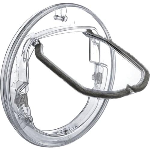 House Dog Gate Transparent Doggy Door Free Out In Intelligent Control Cat Door Puppy Cave White Easy To Install Pet Accessories