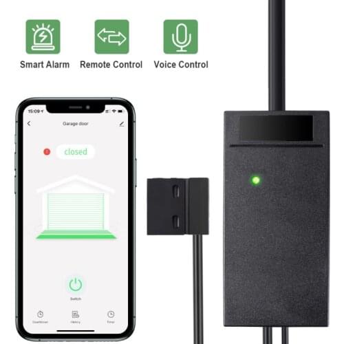 WiFi Switch Smart Garage Door Opener Controller Work With Alexa Echo Google Home SmartLife/Tuya APP Control No Hub Require