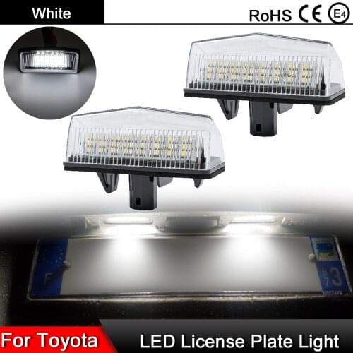 1 Pair For Toyota Prius Venza Matrix RAV4 C-HR For Scion tC For Lexus CT200h NX200t RX200t IS300 LED Number License Plate Light