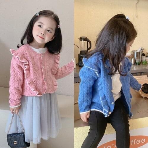 Girl Sweater Kids Baby Outwear Tops 2021 Loose Fleece Thicken Warm Winter Autumn Knitting Party Children Clothing