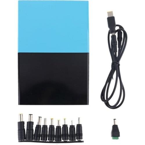 USB 5.5x2.1mm 12V-24V Adjustable Output 12x 18650 Batteries DIY Power Bank Box for Laptop Mobile Phone Router Tablet LED