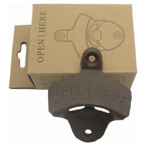 Hot Sale Vintage Antique Wall Mounted Bottle Opener With Screw Cast Iron Wall Bottle Opener Beer Bottle Opener In Gift Box Pack