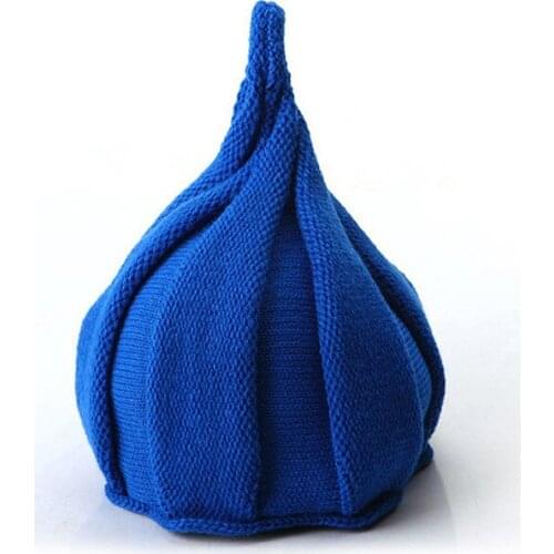 Fashion Adult Twisted Flower Hat Cute Winter Hats Men Women Knitted Beanie Cap With Sharp Pointed Hats