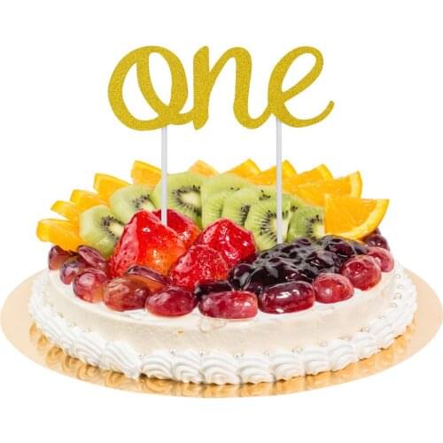 1Pcs/lot Letter cake topper decoration accessories birthday Party cake topper baby One year old decoration anniversaire fille