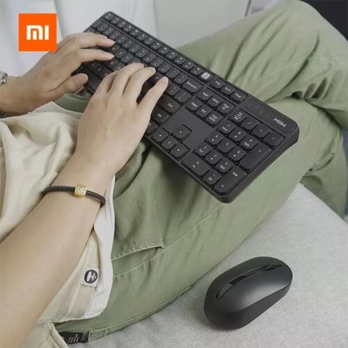 Xiaomi MIIIW Keyboard Mouse 2.4G Wireless Receiver Plug for Windows MAC Wireless Mouse Keyboard White Black