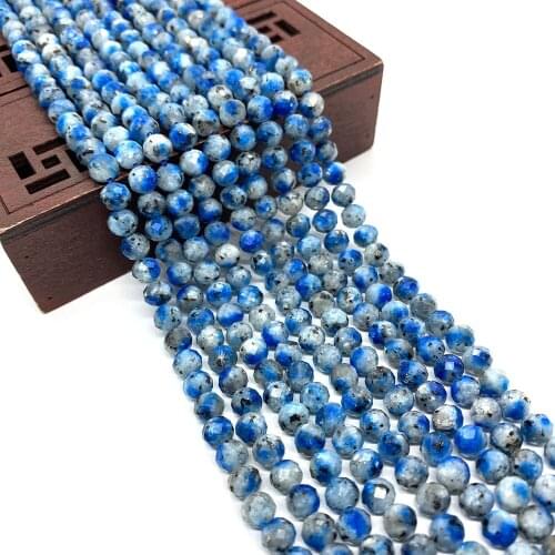 Natural Stone Beads Loosely Spaced Beads Faceted K2 Stone DIY Jewelry Accessory Necklace Bracelet for Jewelry Making Gift 6mm