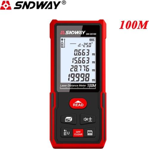 SNDWAY Digital Laser Range Finder Laser Meter Distance Meter Measure Tool Rangefinder Electronic Angle Tape Ruler