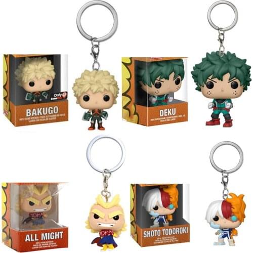 FUNKO MY HERO ACADEMIA & DEKU Bakugo Pocket Keychain Vinyl Action Figure Collectible Model Toys For Children Christmas Gift