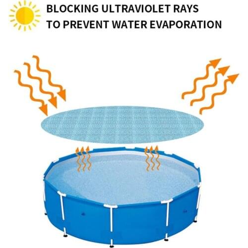 Square/ Round Solar Tarpaulin Swimming Pool Sunblock UV Protection Cover Bubble Insulation Film Dust-proof Anti-UV Cover Coque