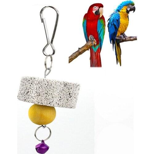 Hot! 4cm New Molar Stone Parakeet Cockatiel Toy Mineral Parrot Mouth Grinding Stone Parrot Mouth Grinding Stone Cage Toy