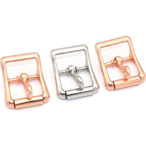 20mm Metal Belt Buckle Slide Buckles Adjuster Buckles Pin Buckle Leather Locking Pin Roller Buckle For Leather Handbag Webbing
