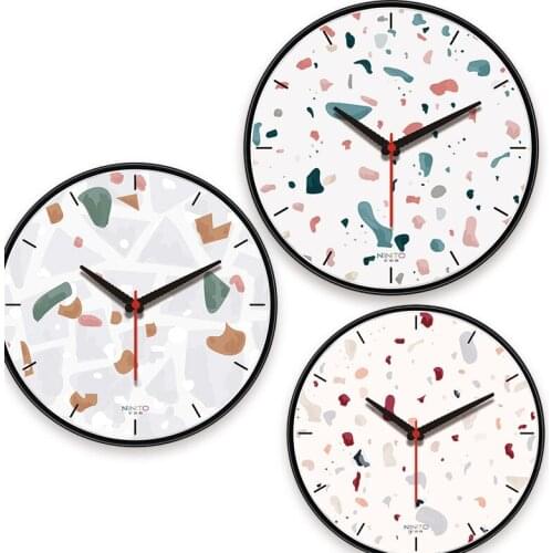 Nordic creative clock wall clock living room modern minimalist atmosphere bedroom personality mute ins fashion clock