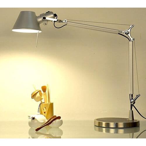 Long Swing Arm Desk Lamp Led Table Lamp Office Led Reading Light Home Lampe Bureau Led Desk Lamp Clip