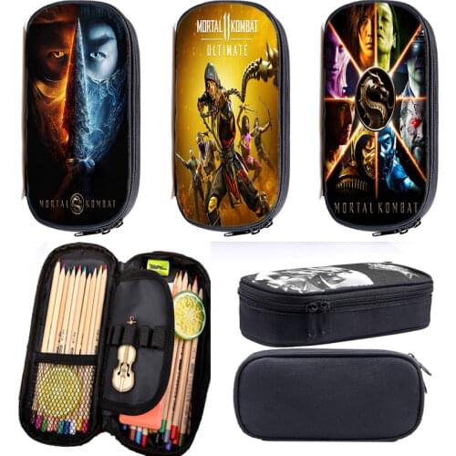 New Movie Mortal Kombat 3D Pencil Case Mini Cosmetic Bags Students Pen Bag Pencil Pouch School Supplies Stationery Storage Bags