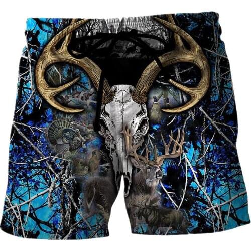 New fashion beach pants hunting camouflage 3D printing shorts unisex casual sports shorts N003