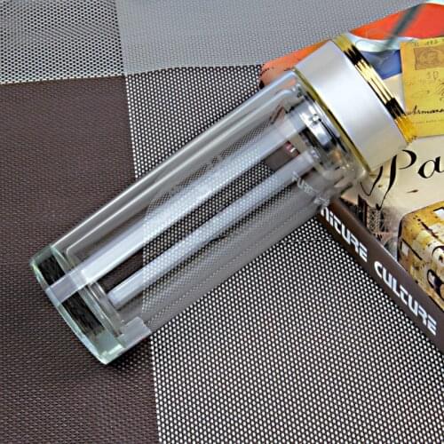 Transparent Crystal Glass Water Cup Ad Promotion Gift Heat Resistant Double Layer Glass Tea Bottles