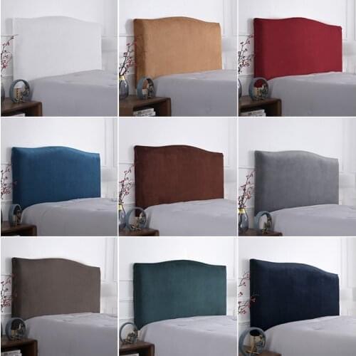 Dustproof Bed Head Cover All-inclusive Plush Bedside Covers Headboard Bedroom Elastic Thicken Bed Head Back Protection