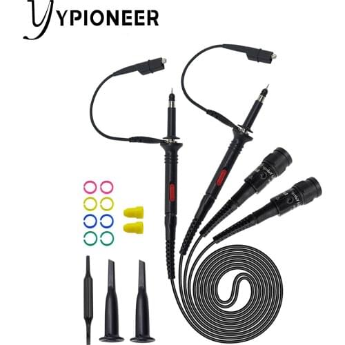 Cleqee High quality P2000 Series DC-60MHz~200MHz Oscilloscope Probe X1/X10 P2060 P2100 P2200 BNC Test Lead kit