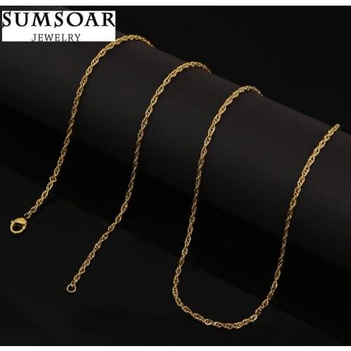 SOMSOAR Jewelry 2.4MM Thickness Link Soprano Chain Fit My Coin Holder Frame Pendant 10pcs/lot