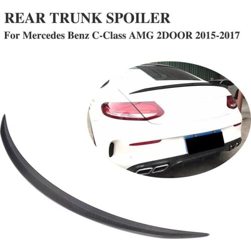 Carbon fiber Rear Trunk Lip Spoiler Wings for Mercedes Benz C-Class W205 C63 AMG Coupe 2-Door 2015-2017