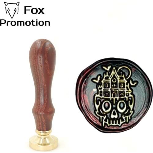 Castle Skull Wax Stamp Exquisite Paint gentle wood handle,Ancient Seal Retro Stamp,Personalized Stamp Wax Seal High Quality