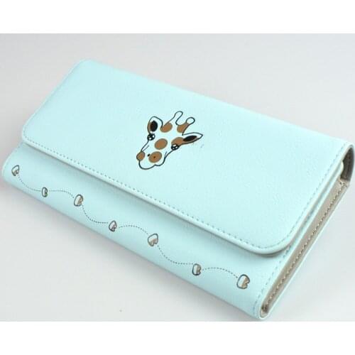 Women Long Walllet With Animal Picture Pillow Card holder Purse Fashion Lady Purse