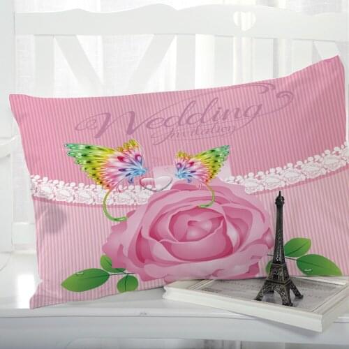 1pc Pillow cover Pillow case Luxury Bedding Pillowcase Pillowcovers decorative 50x70 Customizable size 3D Print Flowers stripe