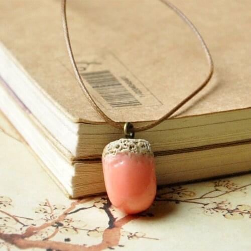 30 Pieces/Lot Cute Pinecone Necklaces For Women Simple Long Rope Chain Necklaces Pendants Charm Choker Statement Jewelry femme