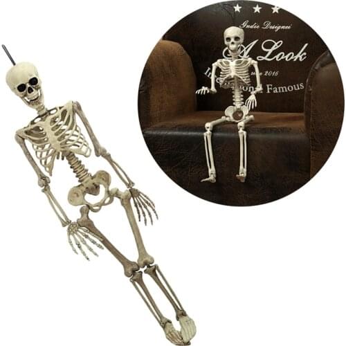 38cm Scary Haunted House Party Decorations Simulation Creepy Skeleton Skull Halloween Decoration Children Gifts Small Size