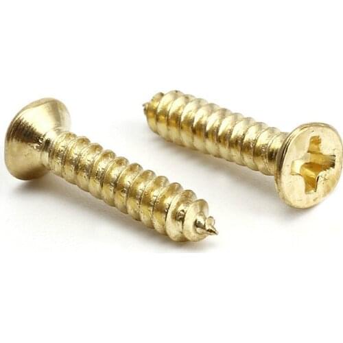 50Pcs DIN7982 M2 M2.3 M2.6 M3 Cross Recessed Flat Head Iron Screws Phillips Self-tapping Wood Screws