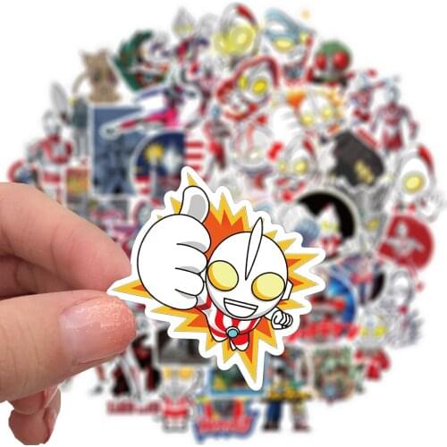 50 Unique Cartoon Ultraman Cute Little Monsters Q Version Stickers Laptop Water Cup Cart Baby Scooter Balance Car Stickers