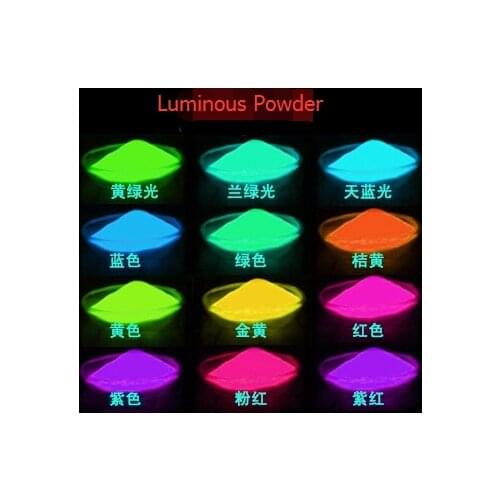 500g/bag mixed 10 luminous powder ,Super Bright phosphor powder decorating material,Glow in Dark Powder Paint