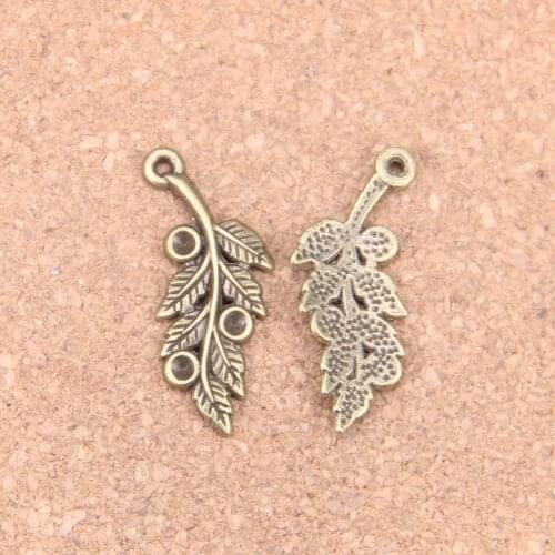 80pcs Charms tree leaf 32x14mm Antique Pendants,Vintage Bronze Jewelry,DIY for bracelet necklace
