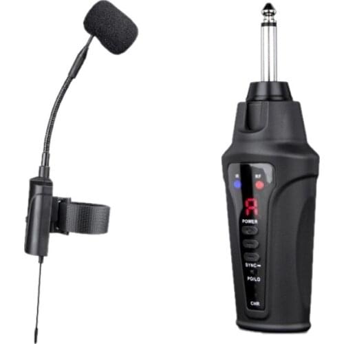 ACEMIC FT-5 wireless instrument clip on wireless lapel microphone for clarinet trumpets clarinet horns