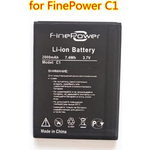 B-TAIHENG New 3.7V 2000mAh Battery for FinePower C1, Fine Power C1, C 1 Smart phone battery 100% High quality