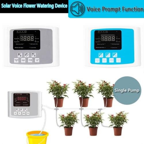 For Garden Plants Automatic Watering Hose Garden Irrigation Drip Watering Device Dual Pump Controller Smart Device Solar System