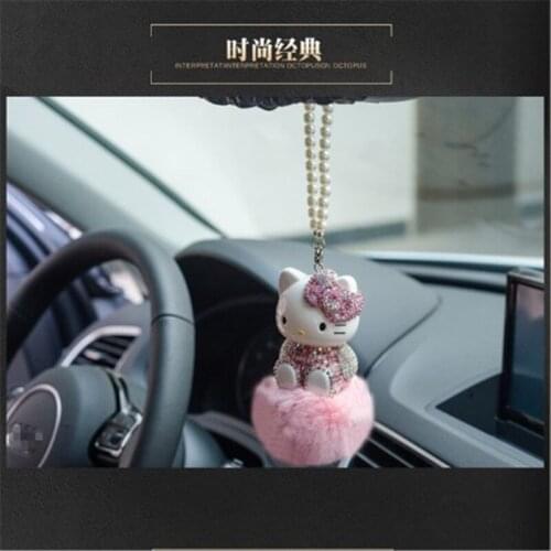 Car Pendant Cute Decoration Hanging cat Ornament Automobile Rear View Mirror Accessories Gift