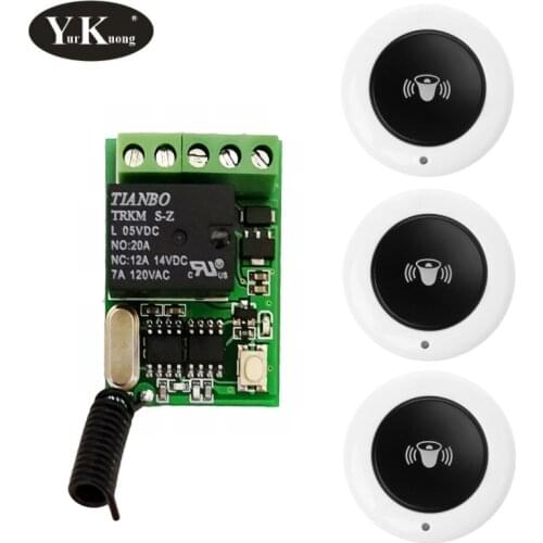 Door Bell Remote Switch Wireless Access Door System Door Openner Remote Switch Buzzer Remote Round Stick Transmitter 315 433