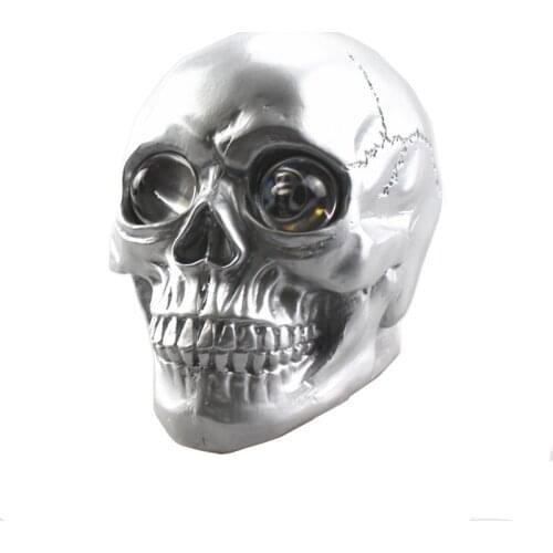 30W Motorcycle Skull Head Light Lamp LED High/Low Beam Headlight For Harley Kawasaki Honda Suzuki Yamaha