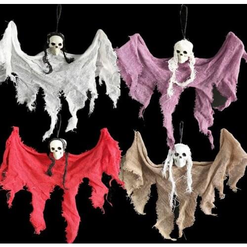 Halloween Decoration Horror Props Creepy Skeleton Hanging Grim Reaper Home Door Bar Decor Haunted House Hanging Ghost