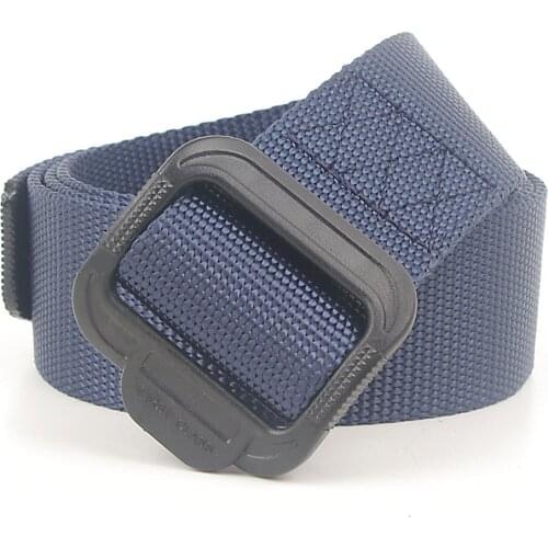 Korean Version of Outdoor Canvas Tactical Belt Buckle Unisex Military Training Security Belt Fashion Luxury Pants Accessories