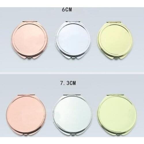 Round Gold/Rose gold Compact Makeup Mirror Pretty Compact Mirror Pretty Ladies Handbag Mirrors