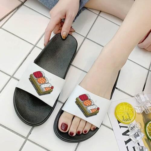 Japanese sushi cute pattern 2021 Summer Slippers Shoes Women cute Indoor and outdoor fashionable and comfortable slippers