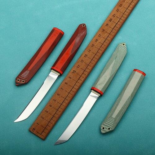 14C28N steel small straight knife outdoor camping sharp self-defense knife EDC tool hunting collection knife fruit knife